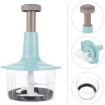 2 Liter Manual Food Chopper Vegetable Grinder Hand Press-4