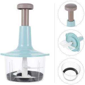 2 Liter Manual Food Chopper Vegetable Grinder Hand Press-4
