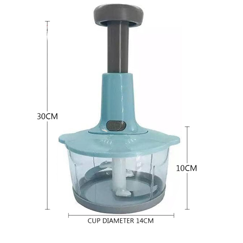 2 Liter Manual Food Chopper Vegetable Grinder Hand Press-5