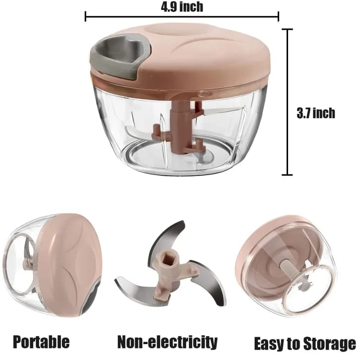 Manual Speedy Spin Chopper Mini Turbo Cutter-4