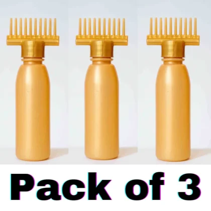 Pack of 3 Hair oil applicator comb bottle-househub-pakistan